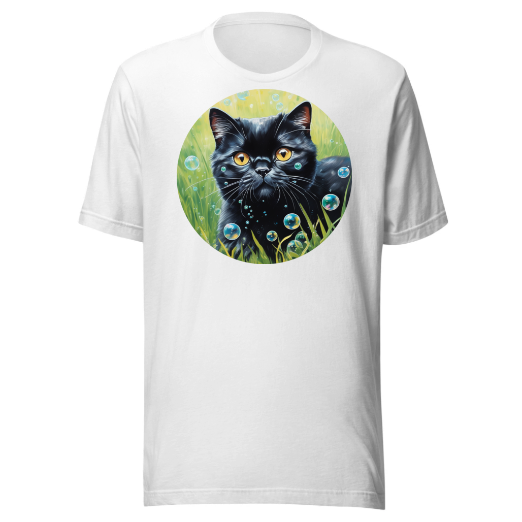 PugMug Custom Black Scottish Fold Cat T-Shirt