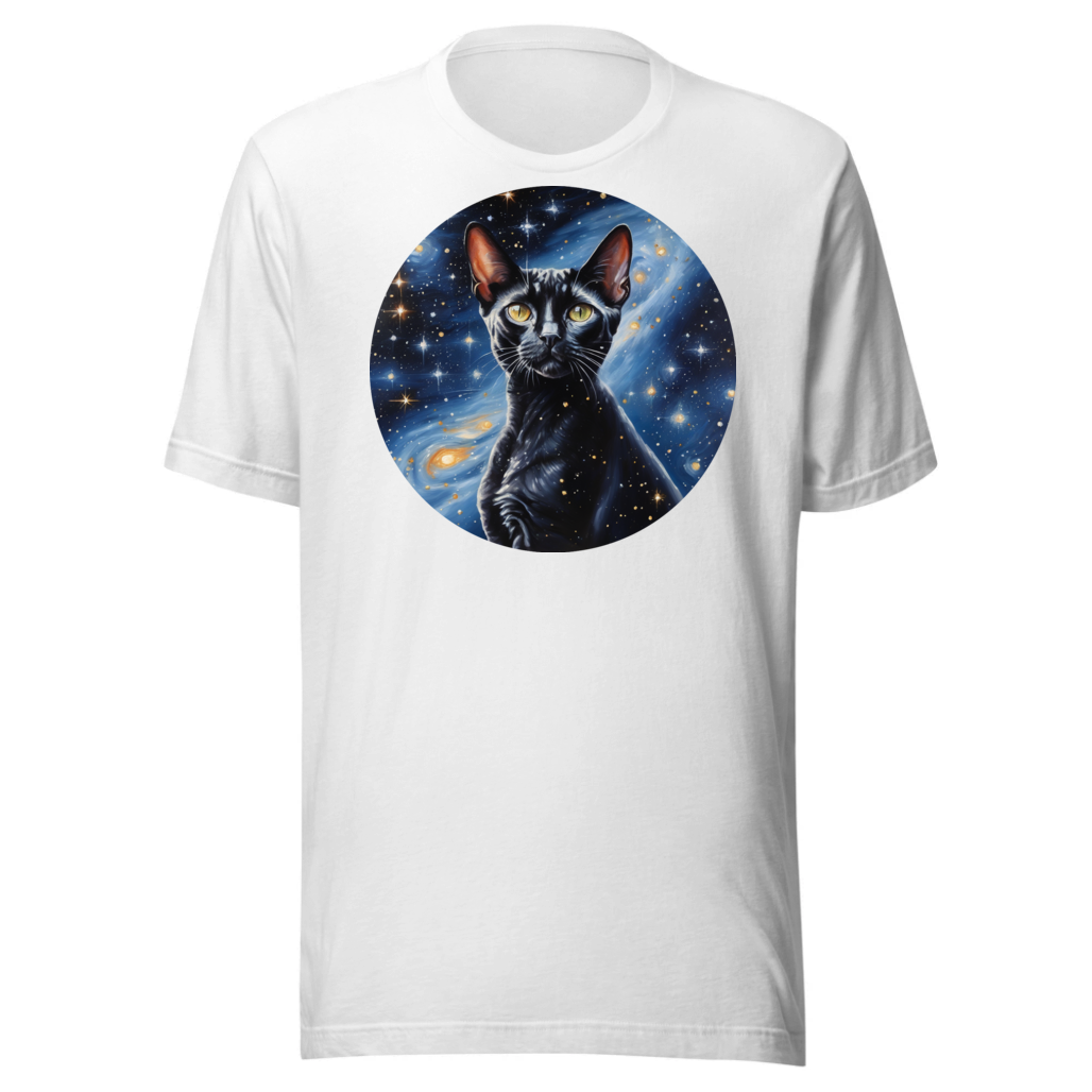 PugMug Custom Black Devon Rex Cat T-Shirt