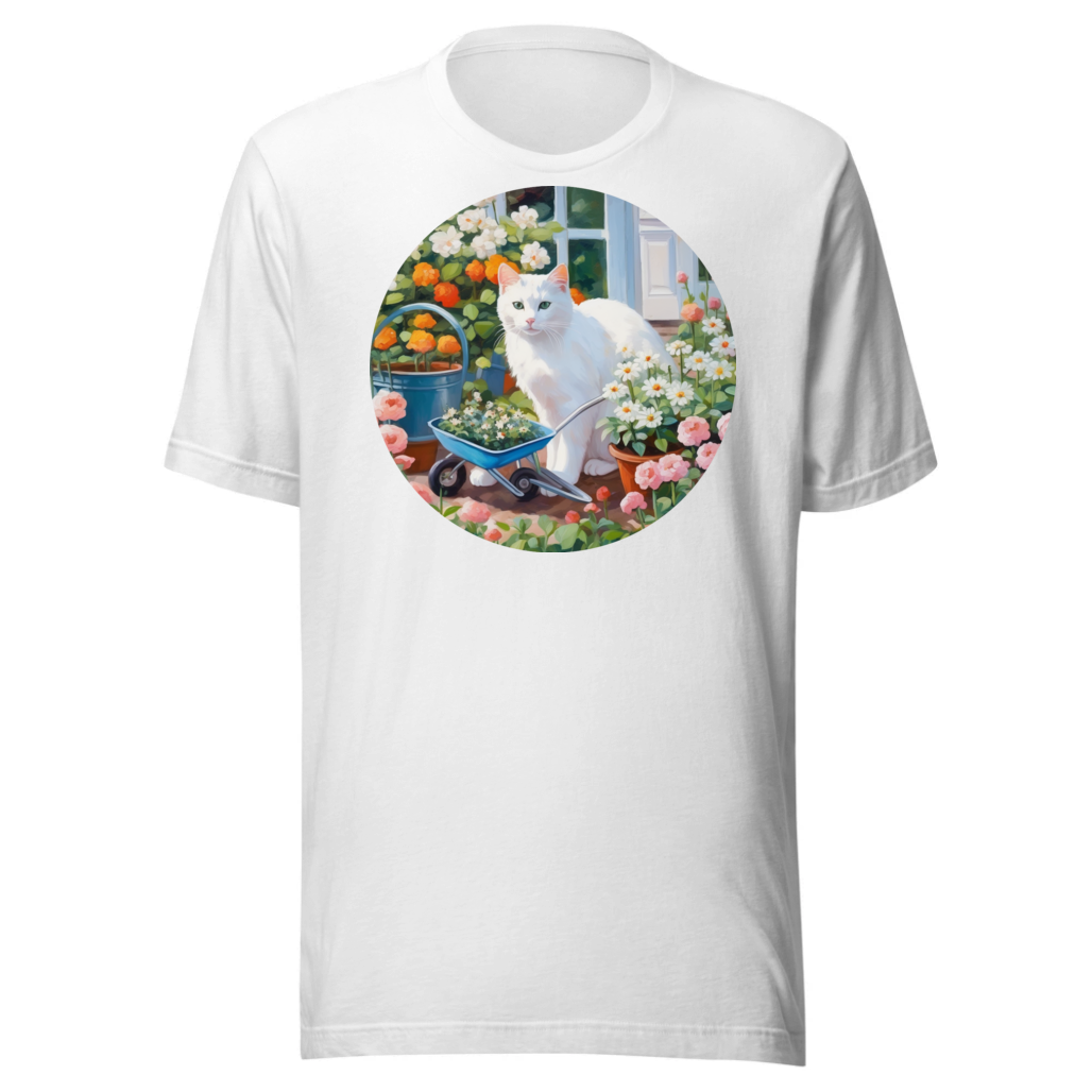 PugMug Custom White Companion Cat T-Shirt