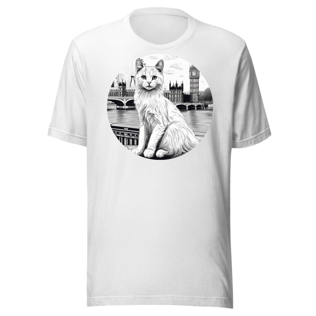 PugMug Custom White Companion Cat T-Shirt