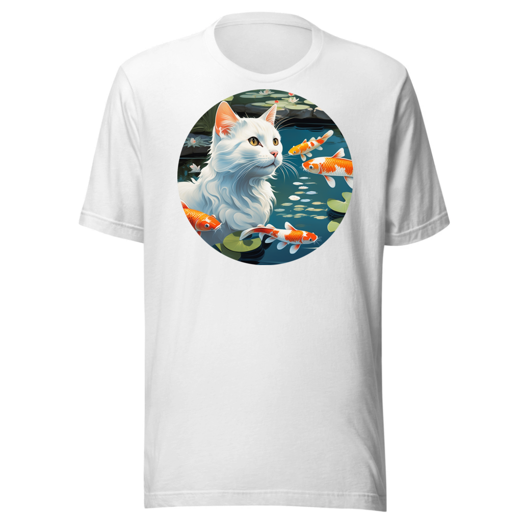 PugMug Custom White Companion Cat T-Shirt