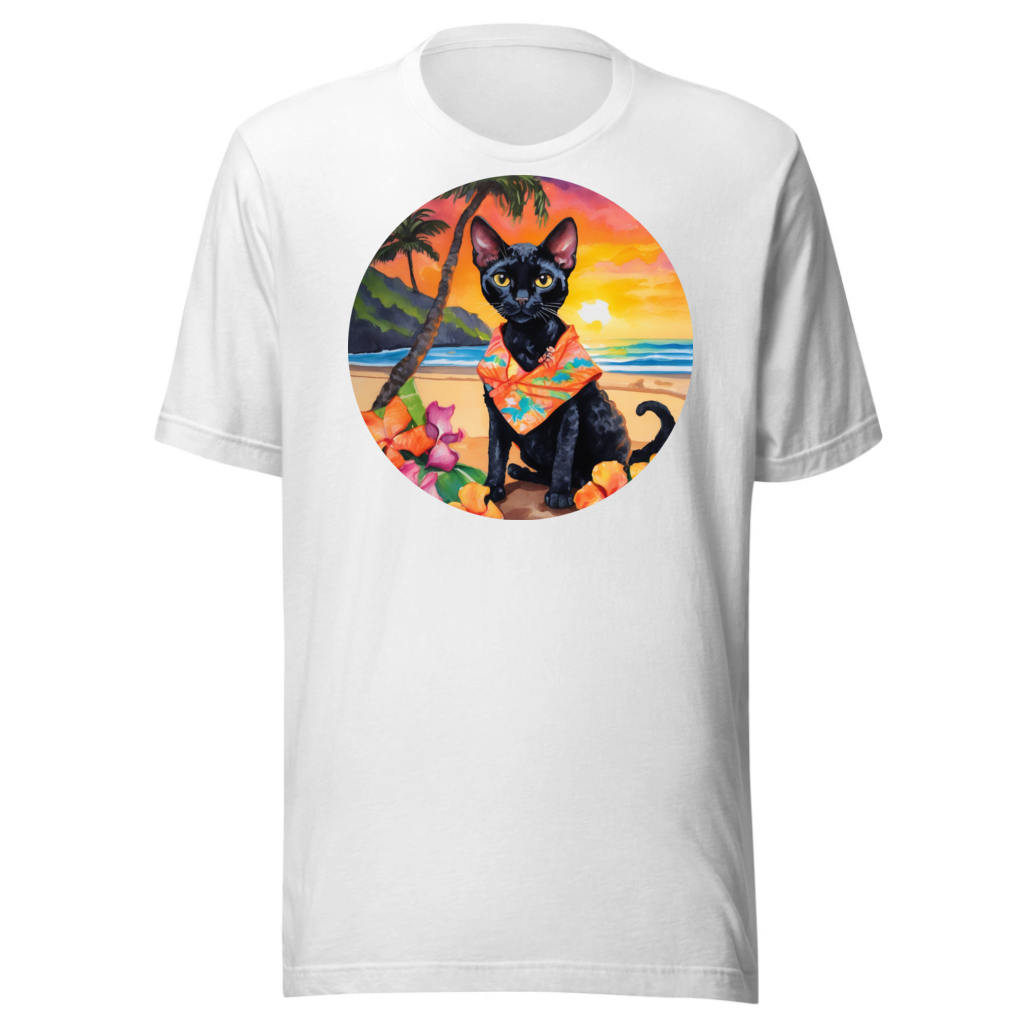 PugMug Custom Black Devon Rex Cat T-Shirt