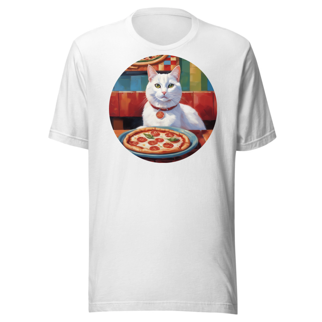 PugMug Custom White Companion Cat T-Shirt