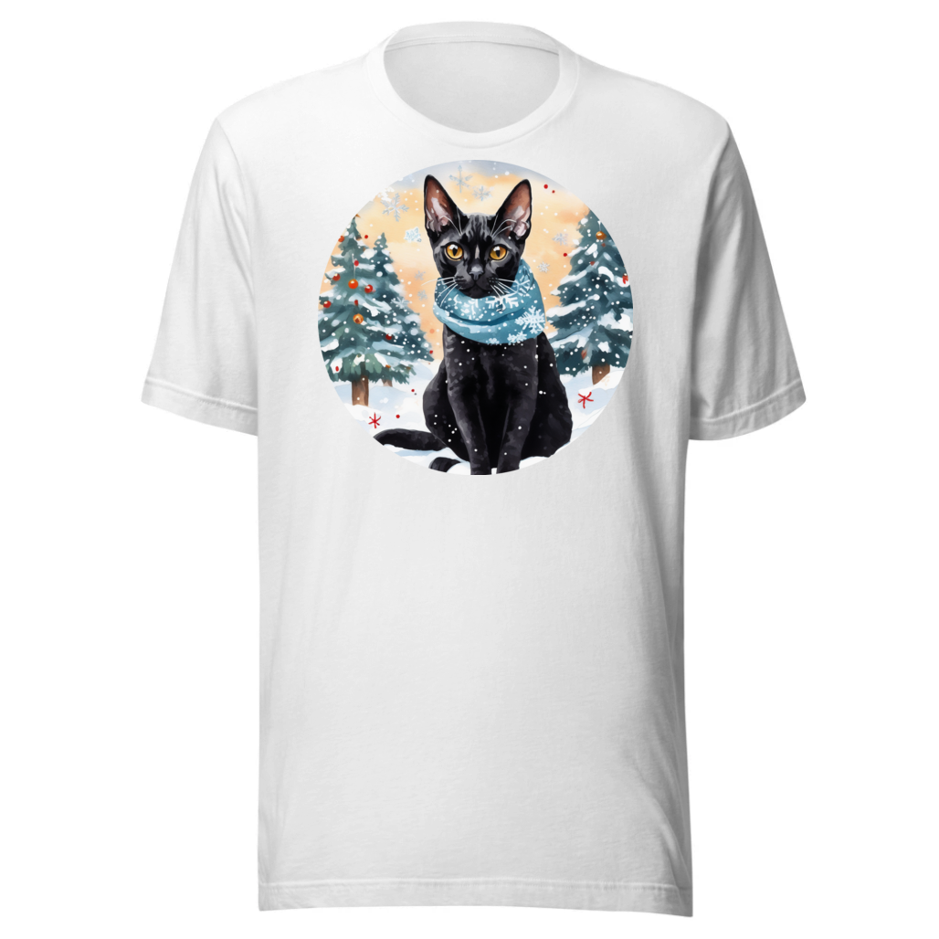 PugMug Custom Black Devon Rex Cat T-Shirt