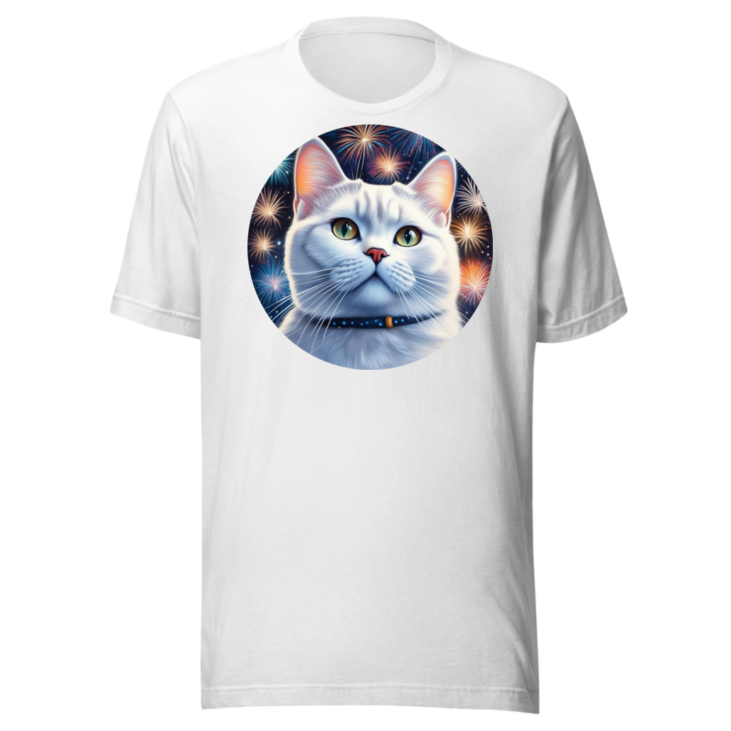 PugMug Custom White British Shorthair Cat T-Shirt