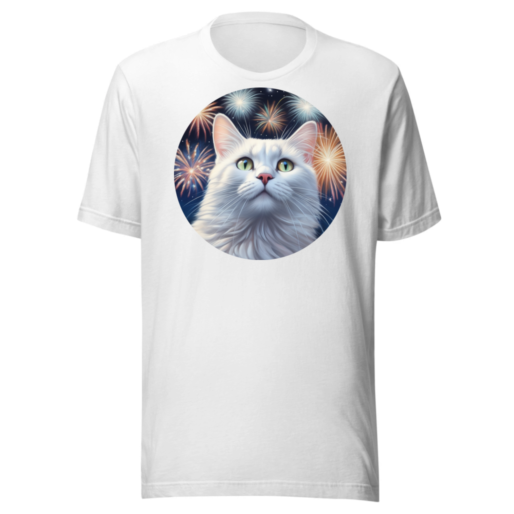 PugMug Custom White Companion Cat T-Shirt