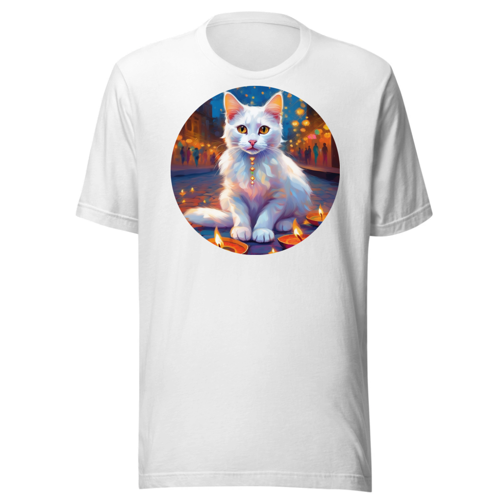 PugMug Custom White Companion Cat T-Shirt