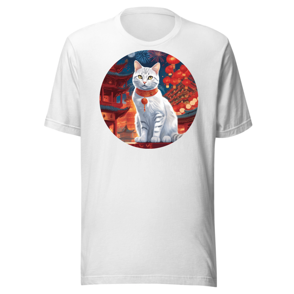 PugMug Custom White American Shorthair Cat T-Shirt