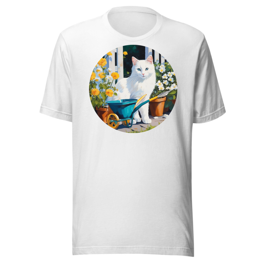PugMug Custom White Companion Cat T-Shirt