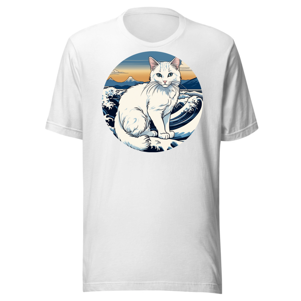 PugMug Custom White Companion Cat T-Shirt