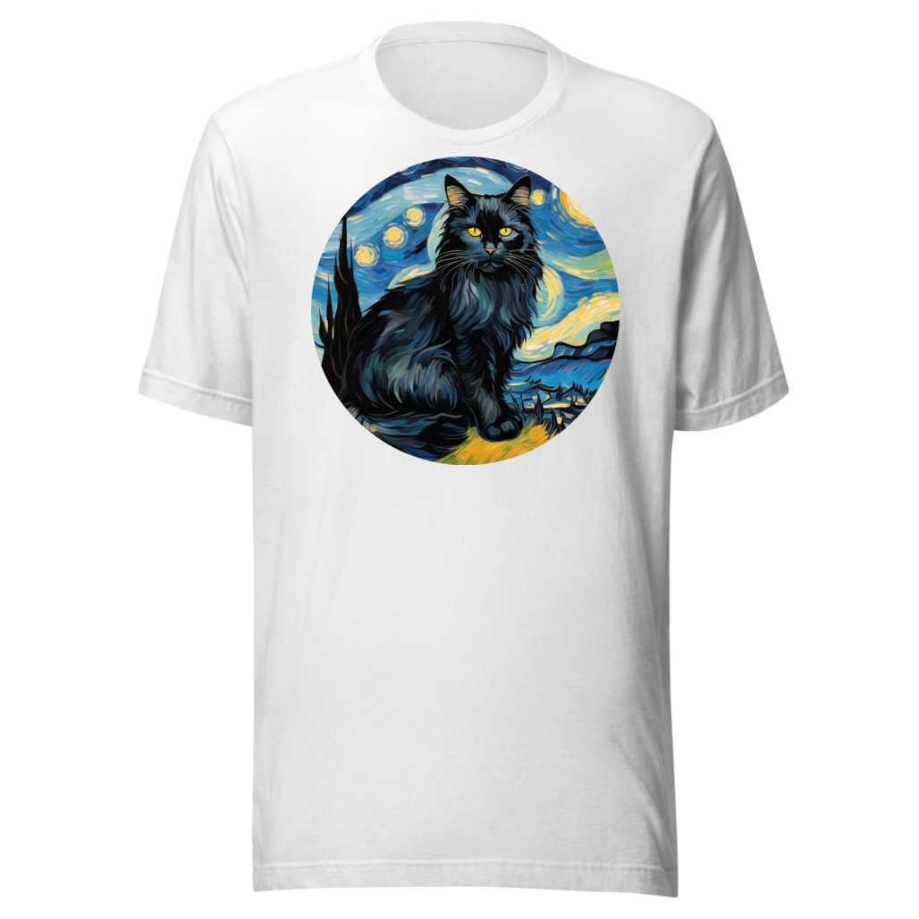 PugMug Custom Black Maine Coon Cat T-Shirt