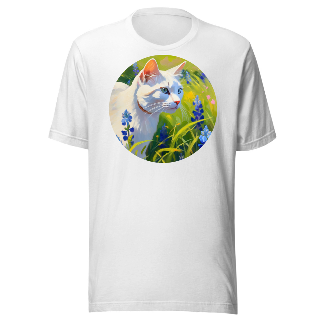 PugMug Custom White Companion Cat T-Shirt
