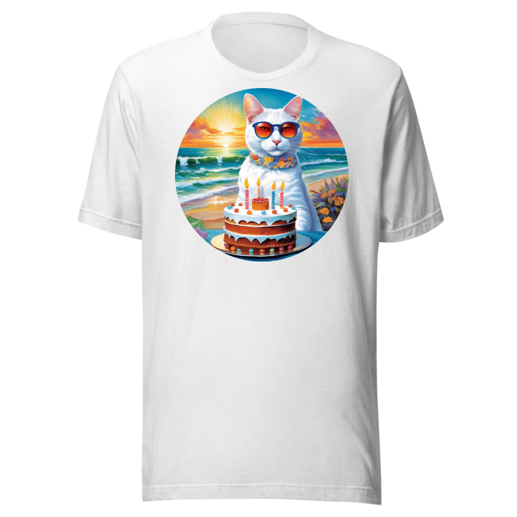 PugMug Custom White Companion Cat T-Shirt