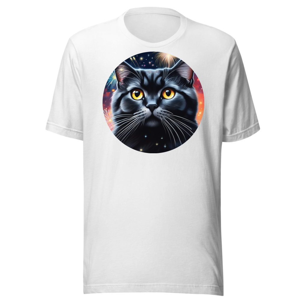PugMug Custom Black Scottish Fold Cat T-Shirt
