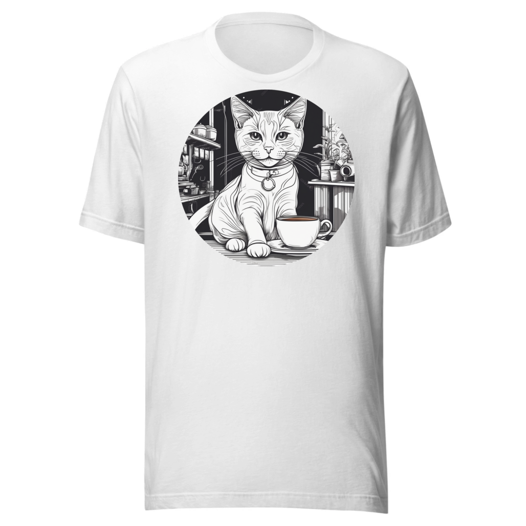 PugMug Custom White Companion Cat T-Shirt