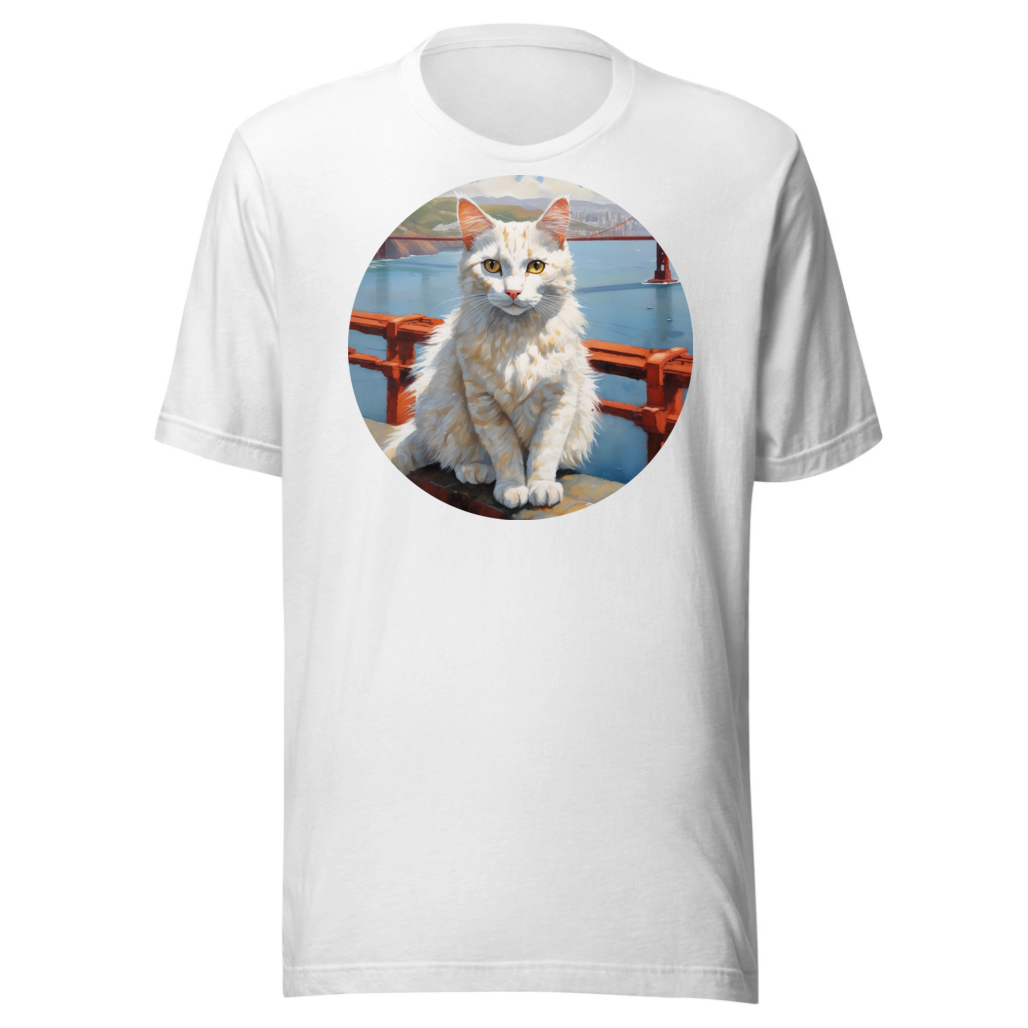 PugMug Custom White Companion Cat T-Shirt