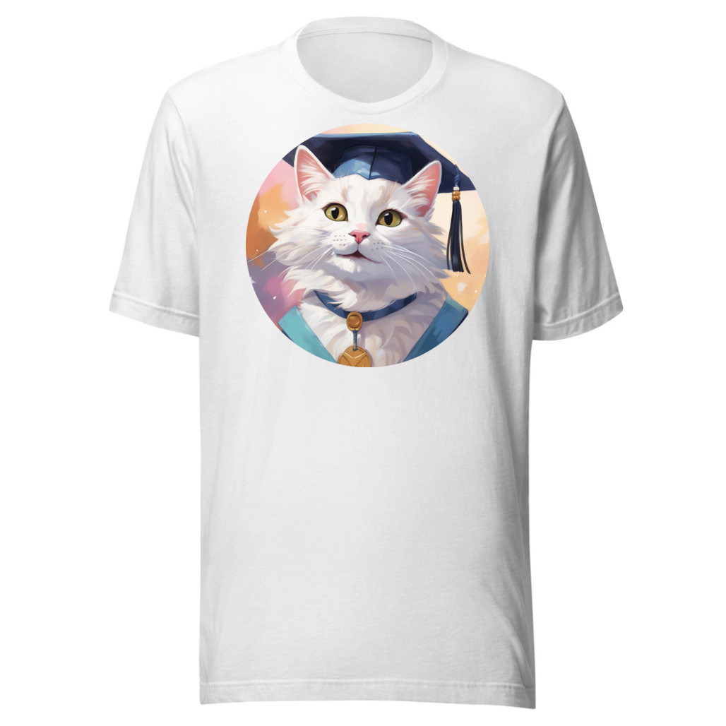 PugMug Custom White Companion Cat T-Shirt