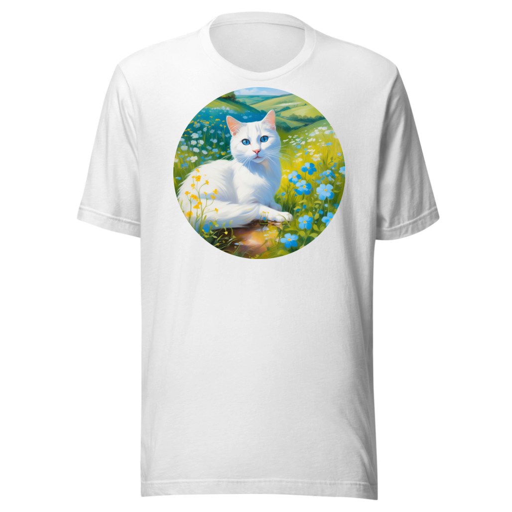 PugMug Custom White Companion Cat T-Shirt
