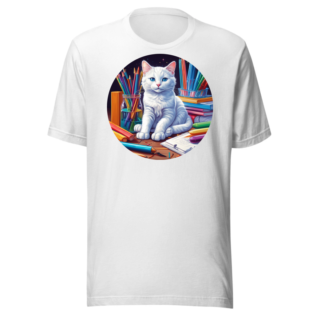 PugMug Custom White Companion Cat T-Shirt