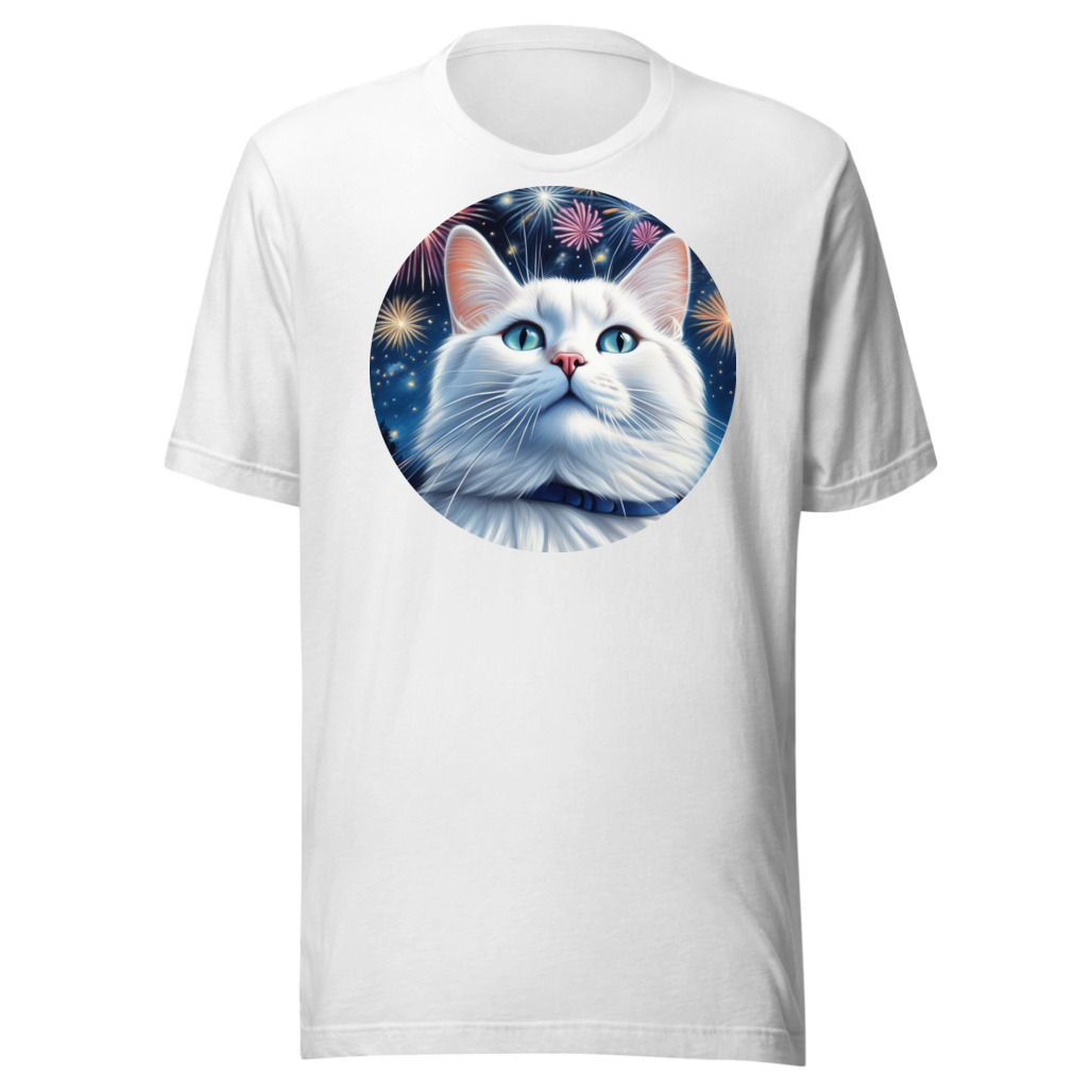 PugMug Custom White Companion Cat T-Shirt
