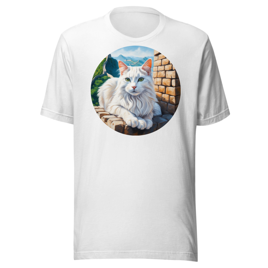 PugMug Custom White Companion Cat T-Shirt