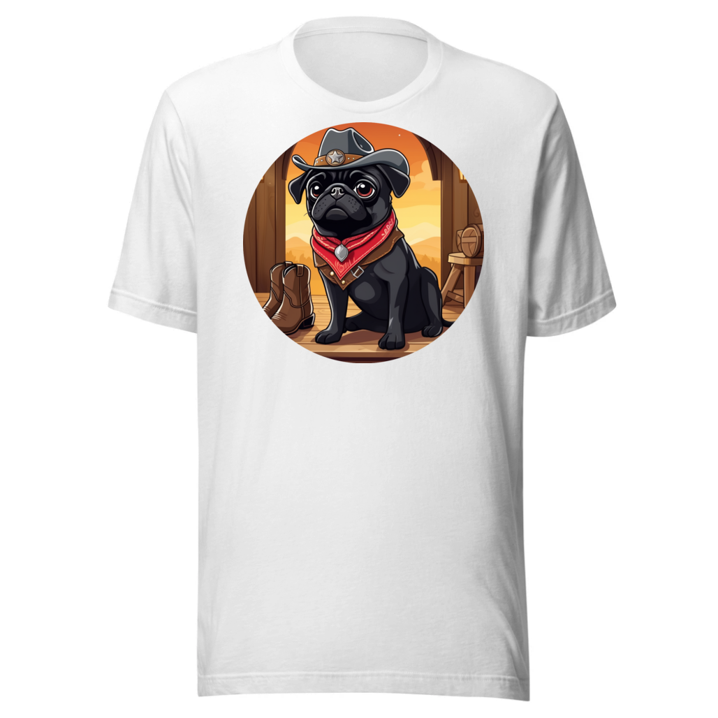 PugMug Custom Black Pug T-Shirt