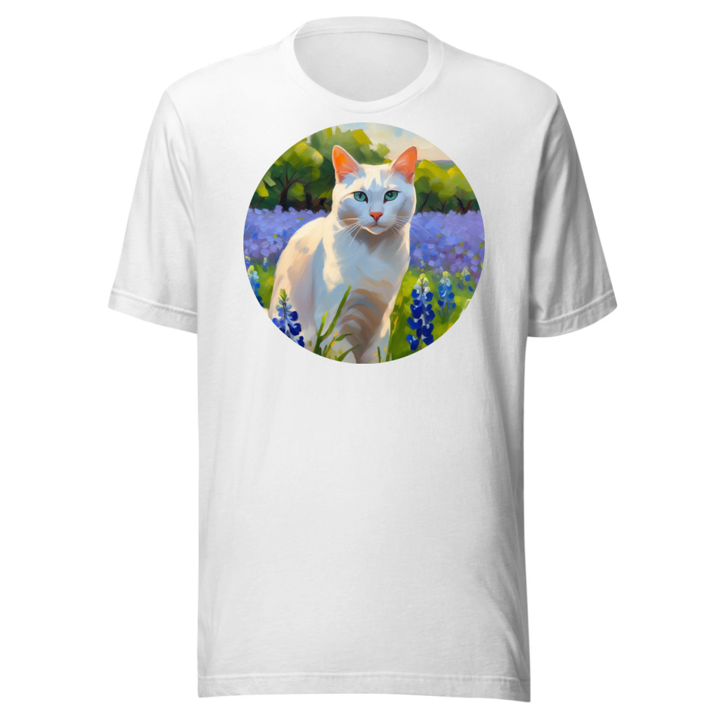 PugMug Custom White Companion Cat T-Shirt