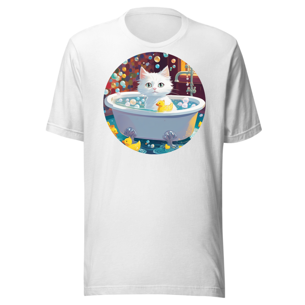PugMug Custom White Companion Cat T-Shirt