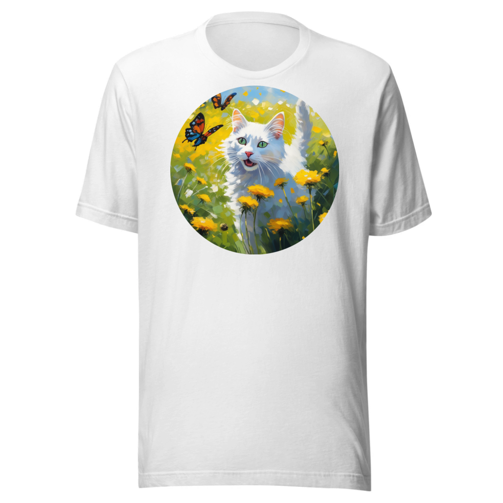 PugMug Custom White Companion Cat T-Shirt