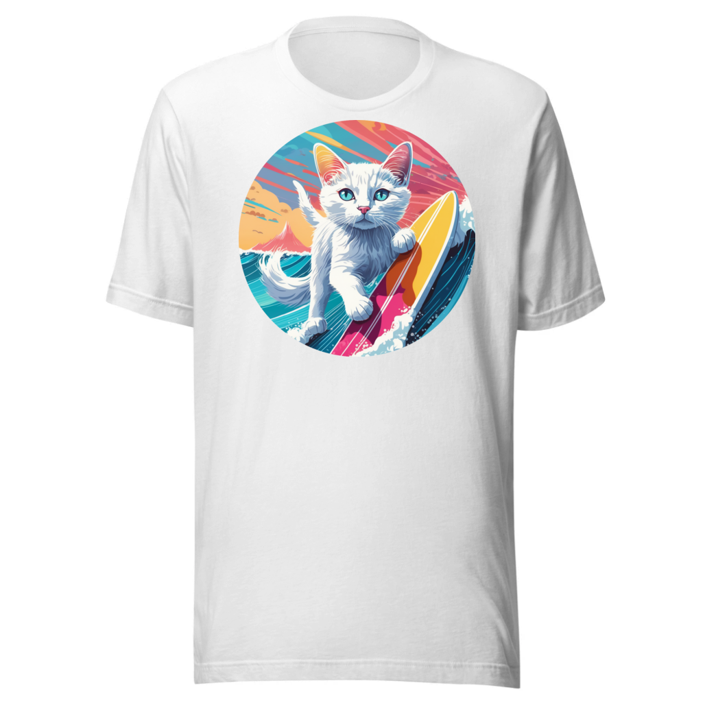 PugMug Custom White Companion Cat T-Shirt