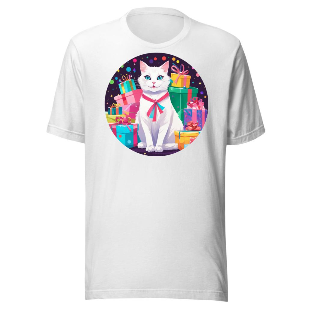 PugMug Custom White Companion Cat T-Shirt