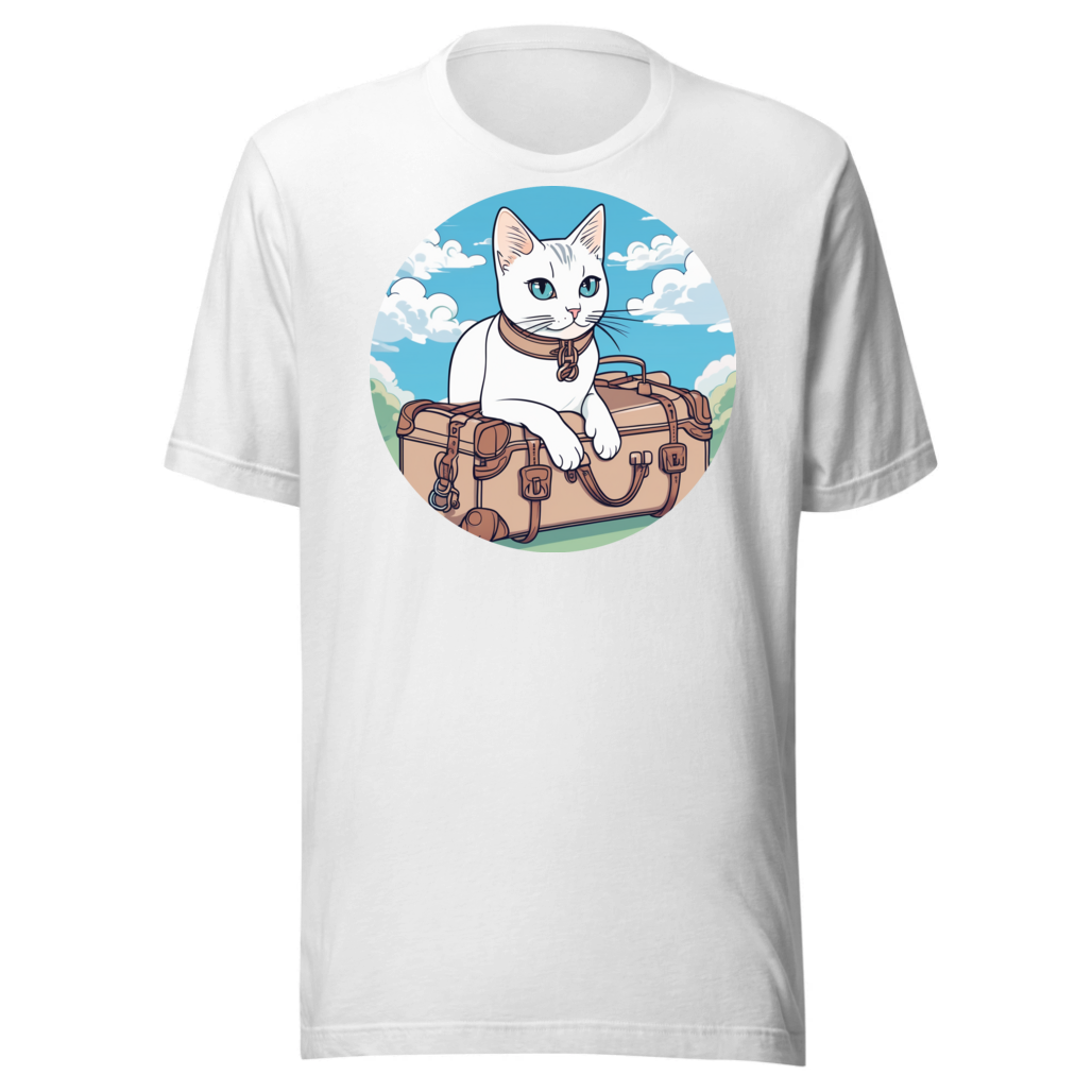 PugMug Custom White Companion Cat T-Shirt