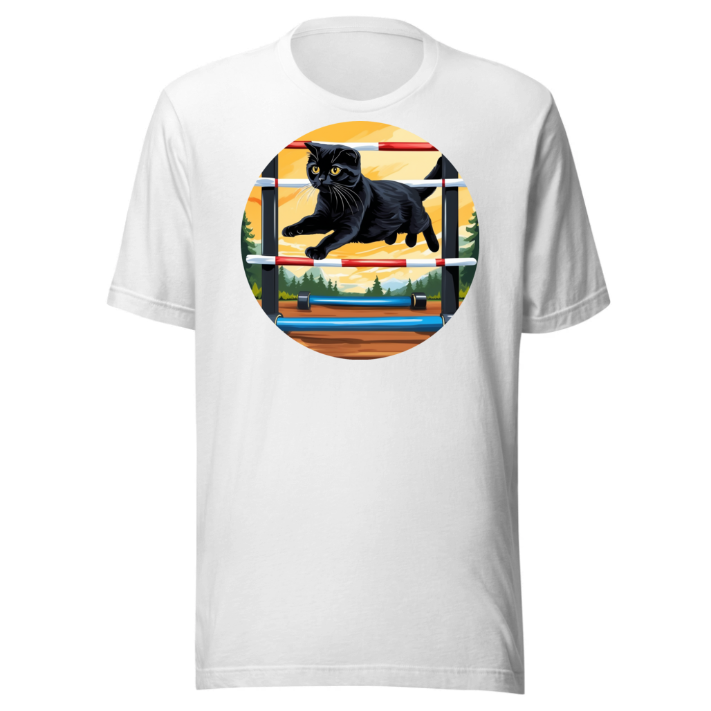 PugMug Custom Black Scottish Fold Cat T-Shirt