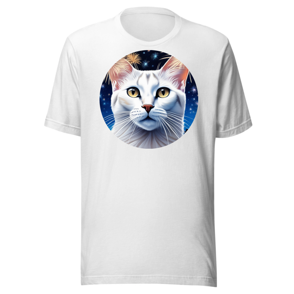 PugMug Custom White Abyssinian Cat T-Shirt