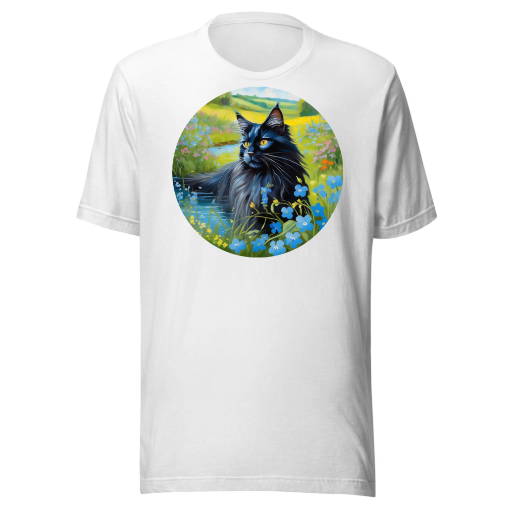 PugMug Custom Black Maine Coon Cat T-Shirt