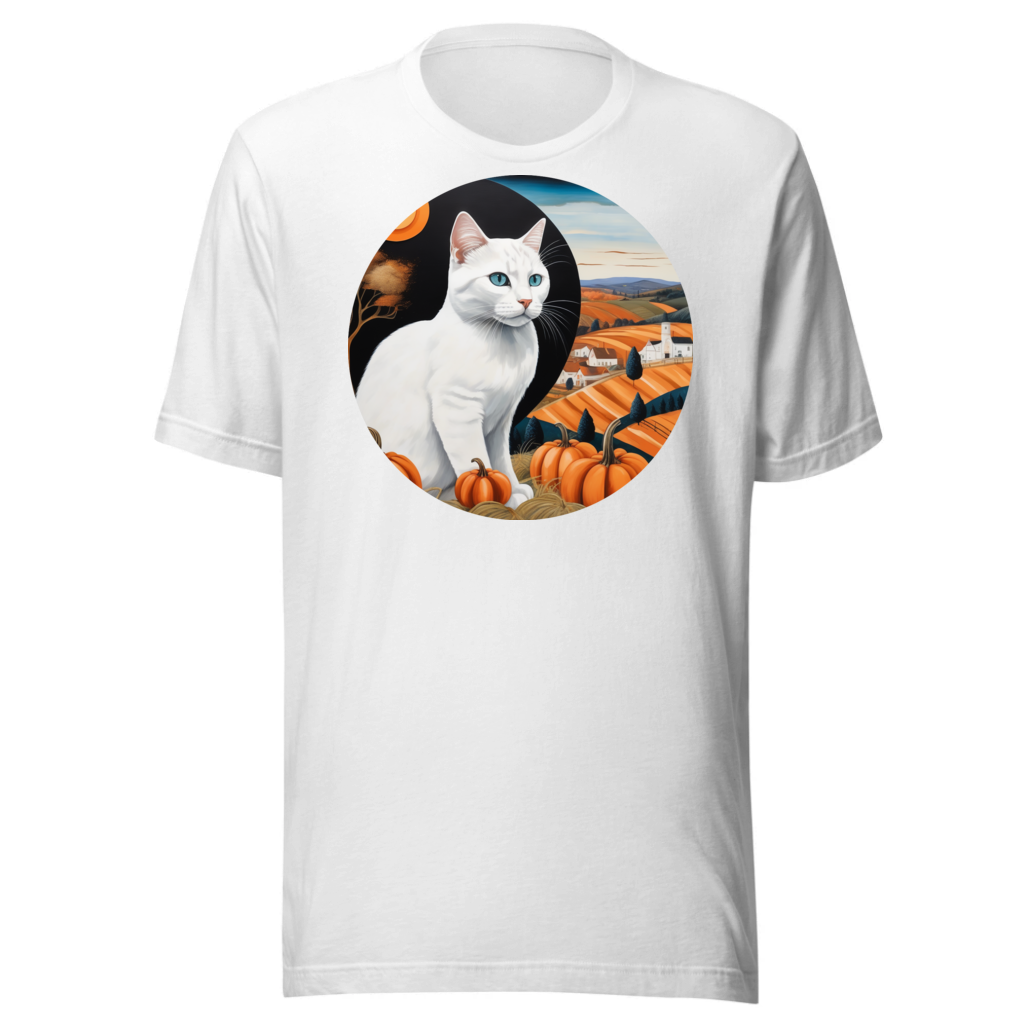 PugMug Custom White Companion Cat T-Shirt