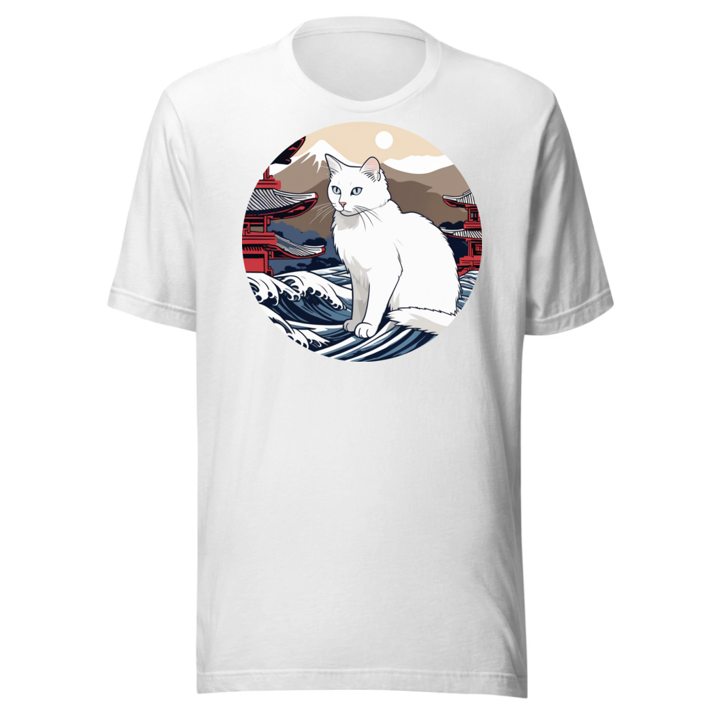PugMug Custom White Companion Cat T-Shirt