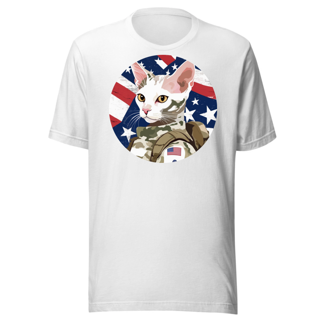 PugMug Custom White Devon Rex Cat T-Shirt
