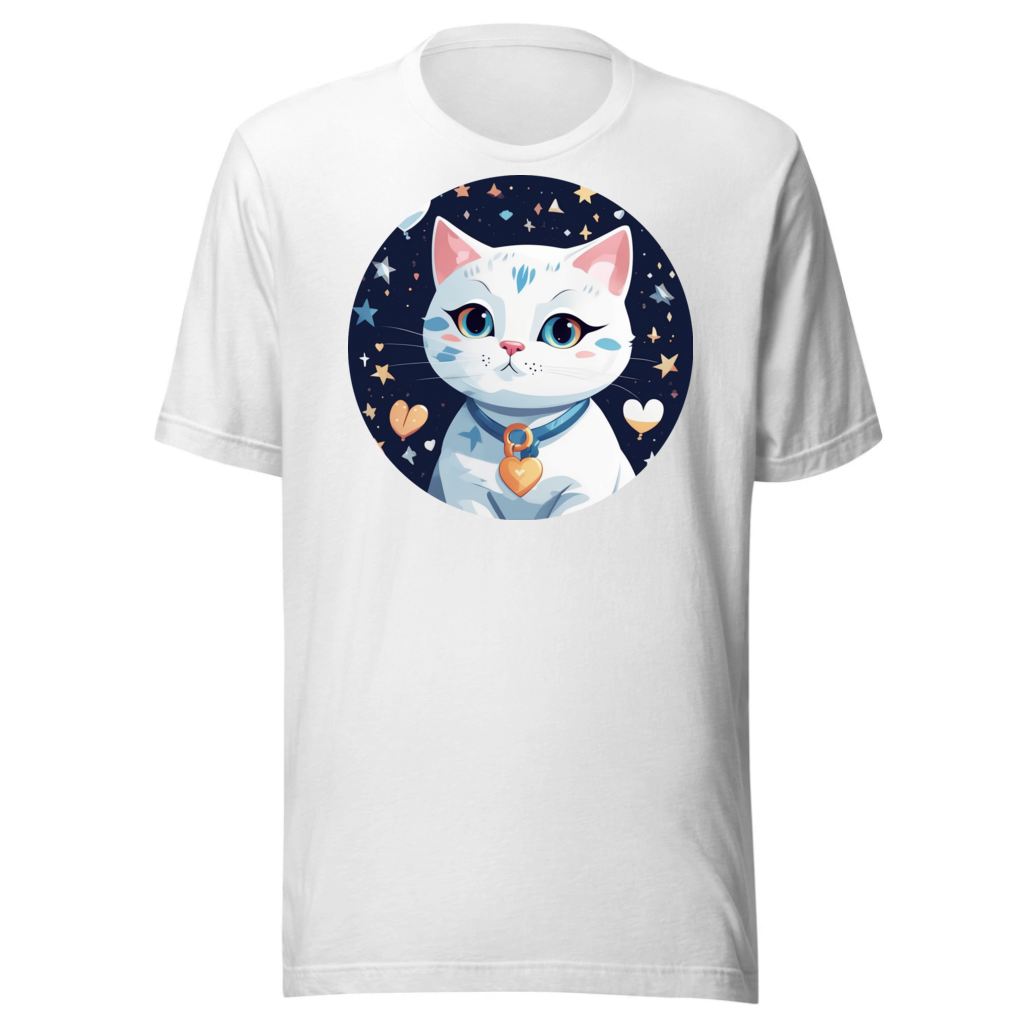 PugMug Custom White Companion Cat T-Shirt