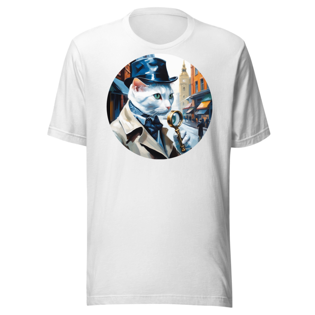 PugMug Custom White Companion Cat T-Shirt