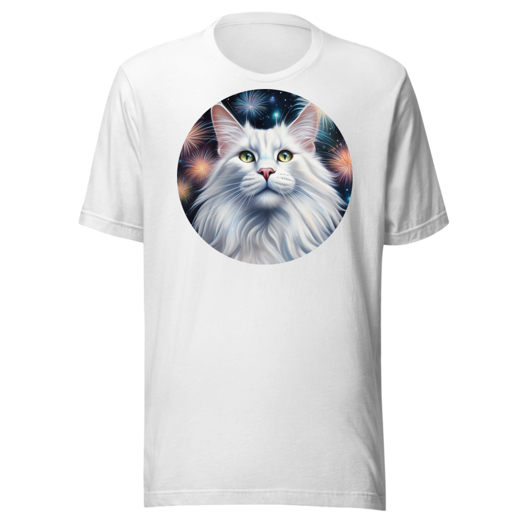 PugMug Custom White Maine Coon Cat T-Shirt