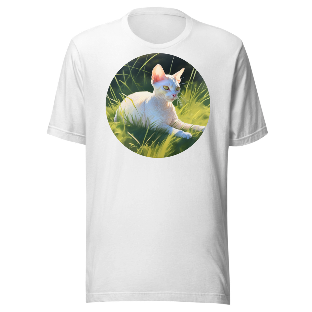 PugMug Custom White Devon Rex Cat T-Shirt