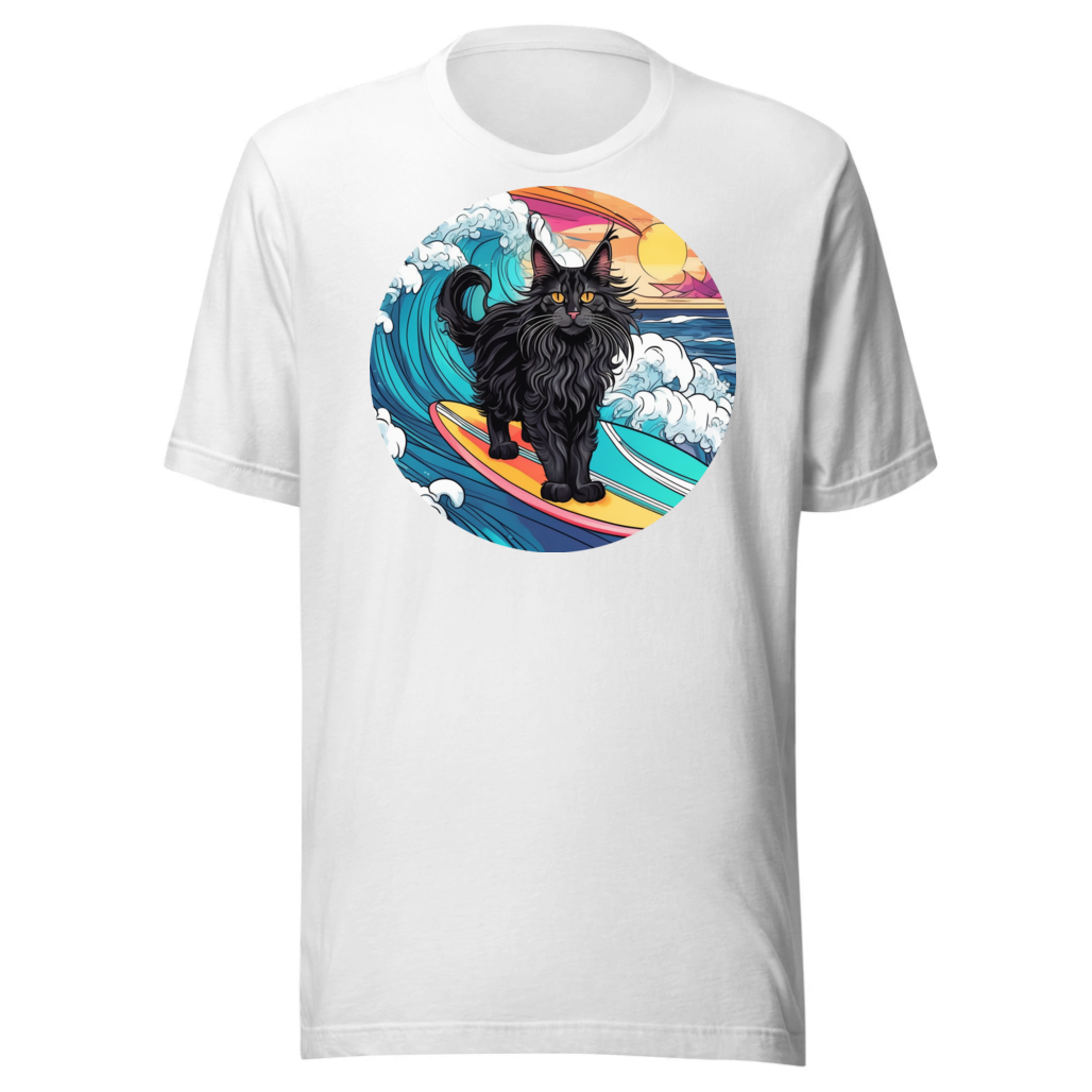 PugMug Custom Black Maine Coon Cat T-Shirt