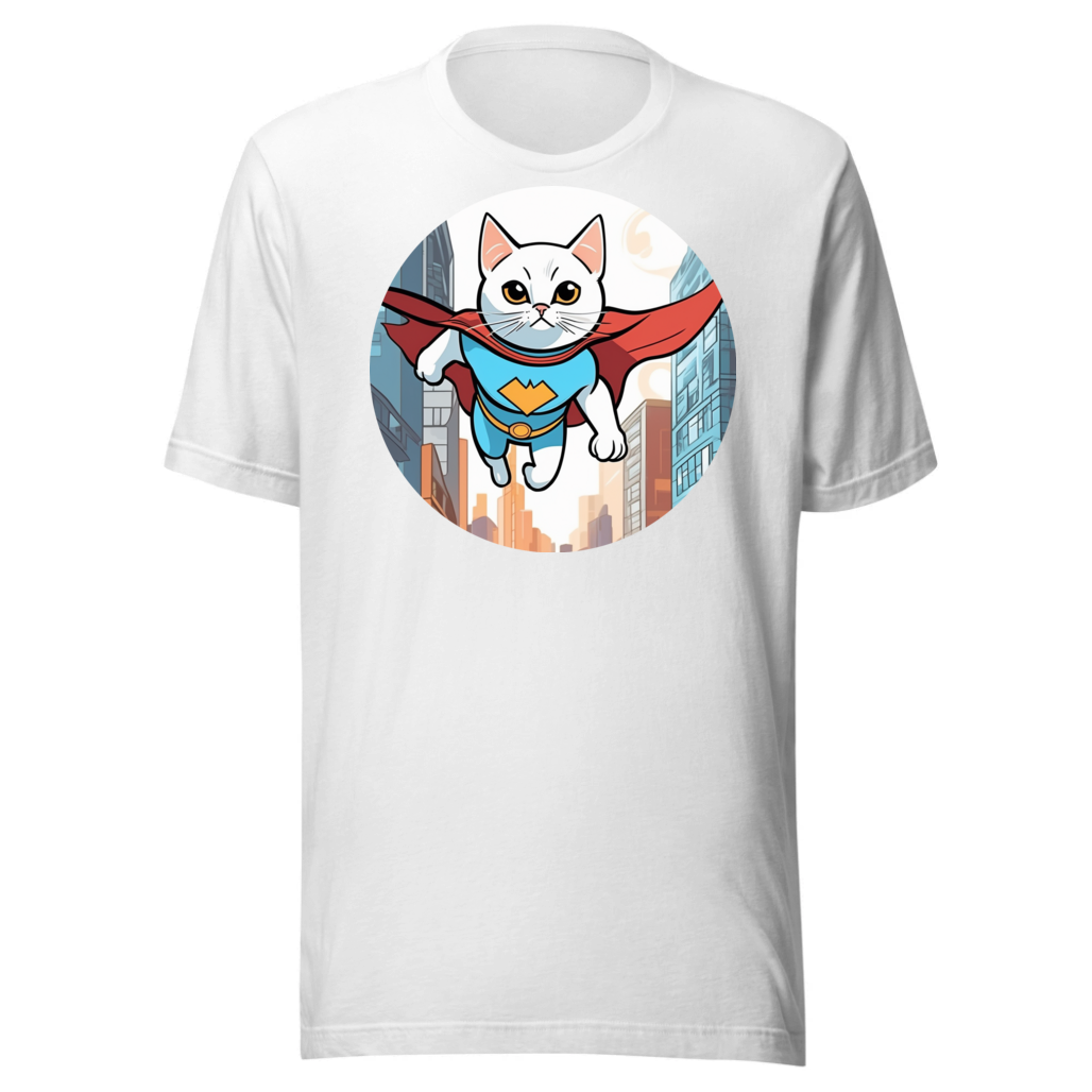 PugMug Custom White Companion Cat T-Shirt
