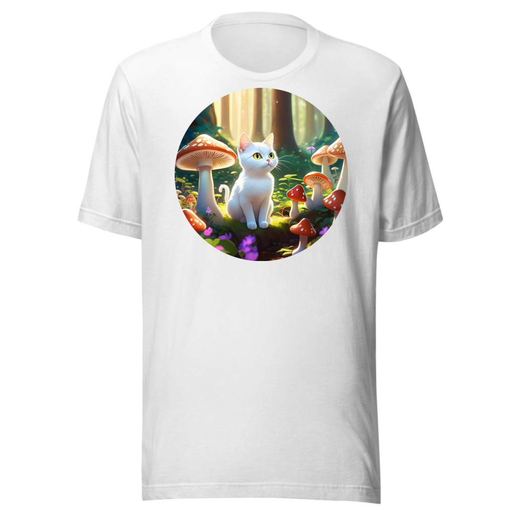 PugMug Custom White Companion Cat T-Shirt