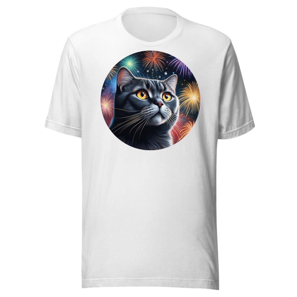 PugMug Custom Black Scottish Fold Cat T-Shirt