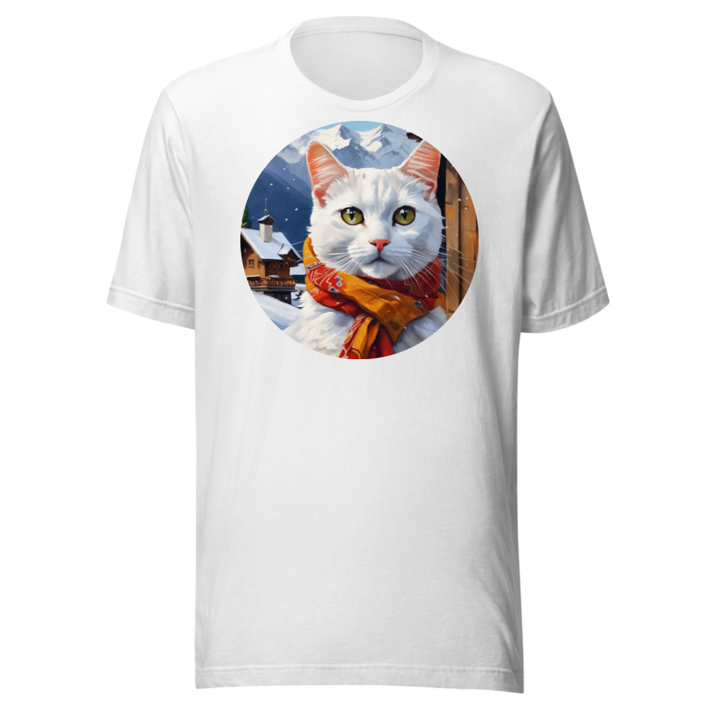 PugMug Custom White Companion Cat T-Shirt