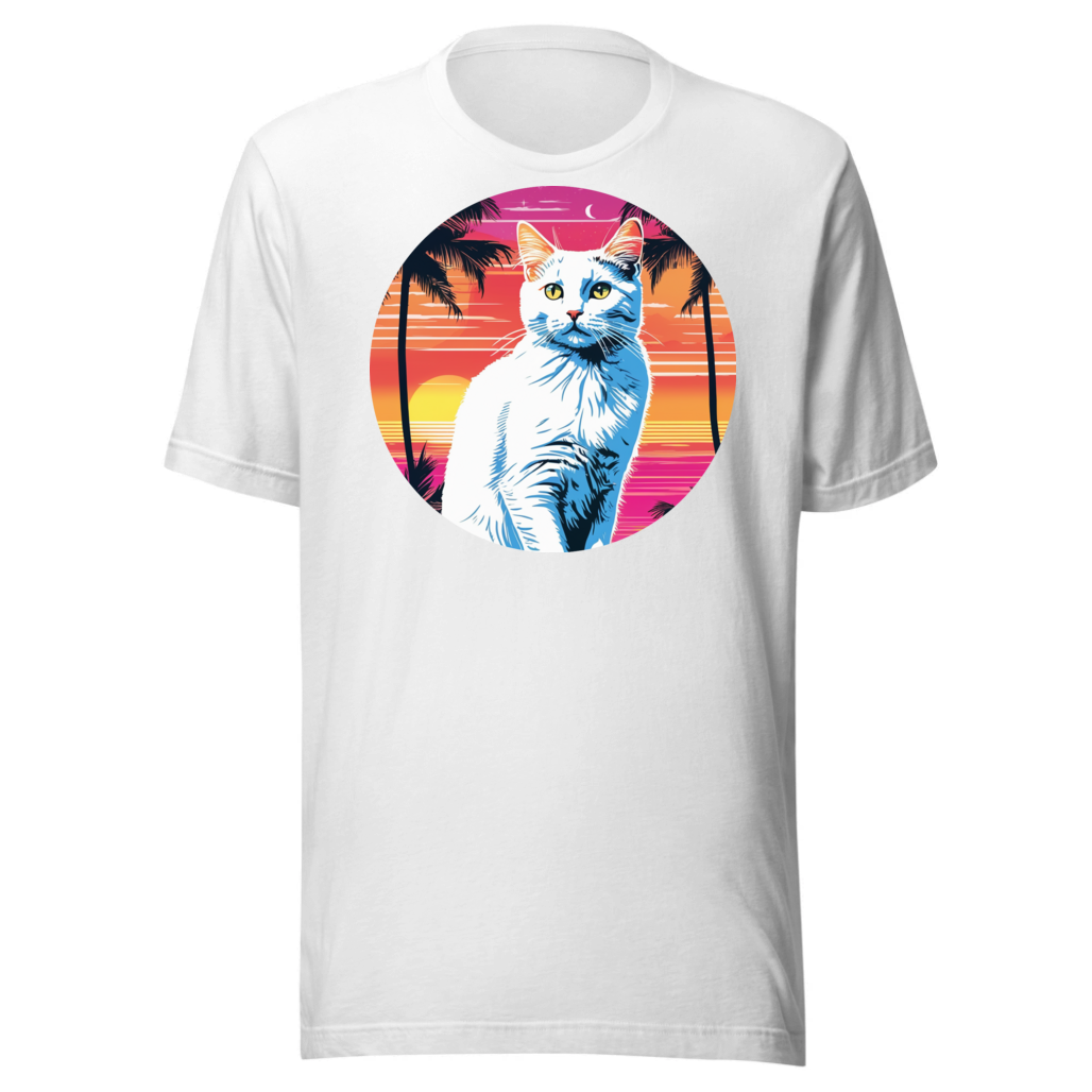 PugMug Custom White Companion Cat T-Shirt