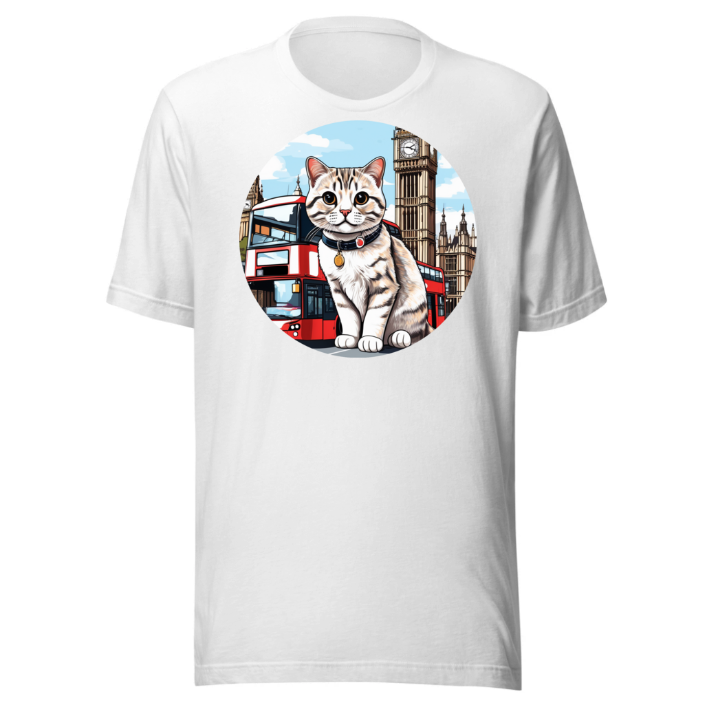 PugMug Custom Tabby Scottish Fold Cat T-Shirt