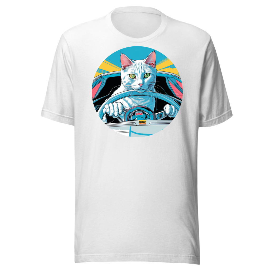 PugMug Custom White Companion Cat T-Shirt